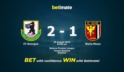 FC Smorgon vs Slavia Mozyr Predicción, probabilidades y consejos de apuestas 26/08/2023