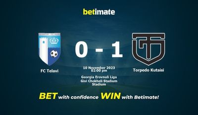 Predicción, cuotas y consejos de apuestas FC Telavi vs Torpedo Kutaisi 10/11/2023