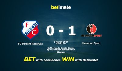 Predicción, cuotas y consejos de apuestas FC Utrecht Reserves vs Helmond Sport 08/03/2024