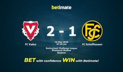 Predicción, cuotas y consejos de apuestas FC Vaduz vs FC Schaffhausen 16/05/2025
