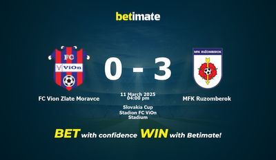 Predicciones, cuotas y consejos de apuestas de FC Vion Zlate Moravce vs MFK Ruzomberok 11/03/2025