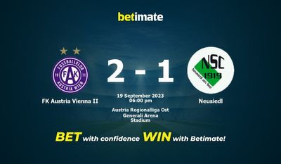 Predicciones, cuotas y consejos de apuestas de FK Austria Viena II vs Neusiedl 19/09/2023