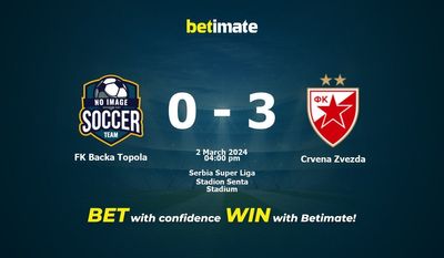 Predicciones, cuotas y consejos de apuestas de FK Backa Topola vs Estrella Roja 02/03/2024