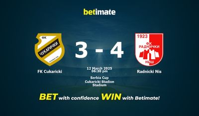 Predicciones, cuotas y consejos de apuestas de FK Cukaricki vs Radnicki Nis 12/03/2025