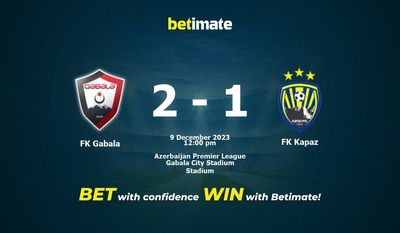 Predicción, cuotas y consejos de apuestas FK Gabala vs FK Kapaz 09/12/2023
