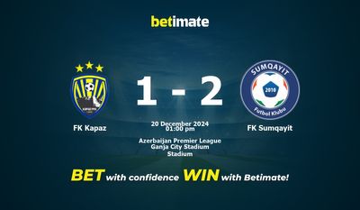 Pronóstico, probabilidades y consejos de apuestas para el partido FK Kapaz vs FK Sumqayit 20/12/2024