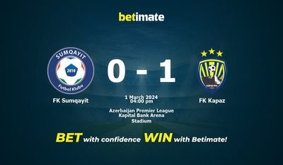 Predicción, cuotas y consejos de apuestas FK Sumqayit vs FK Kapaz 01/03/2024