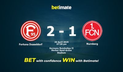 Fortuna Dusseldorf vs Núremberg: Pronóstico, cuotas y pronósticos de apuestas (26/04/2025)