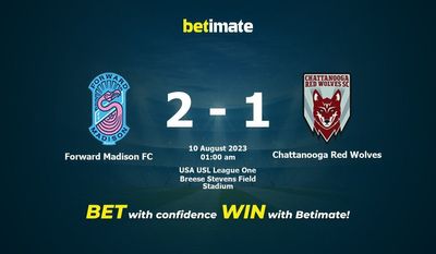 Pronóstico, cuotas y datos de apuestas de Forward Madison FC vs Chattanooga Red Wolves 10/08/2023