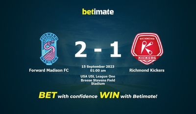 Predicción, cuotas y consejos de apuestas de Forward Madison FC vs Richmond Kickers 15/09/2023