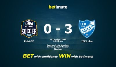 Predicción, cuotas y consejos de apuestas de Frösö IF vs IFK Lulea 14/10/2023