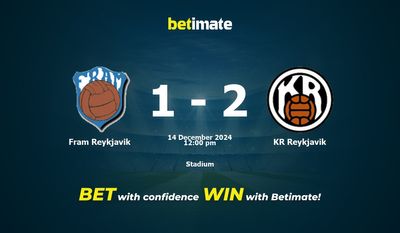 Predicción, probabilidades y consejos de apuestas Fram Reykjavik vs KR Reykjavik 14/12/2024