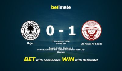 Predicción, probabilidades y consejos de apuestas Hajer vs Al-Arabi Al-Saudi 01/02/2024