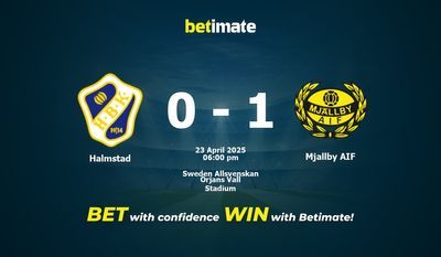 Pronóstico, cuotas y pronósticos de apuestas para el Halmstad vs. Mjallby AIF (23/04/2025)