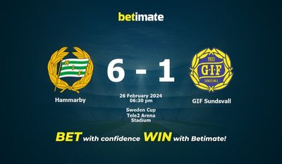 Predicción, cuotas y consejos de apuestas de Hammarby vs GIF Sundsvall 26/02/2024