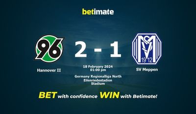 Predicción, probabilidades y consejos de apuestas Hannover II vs SV Meppen 18/02/2024