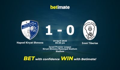 Hapoel Kiryat Shmona vs. Ironi Tiberias: Pronóstico, cuotas y consejos de apuestas (19/04/2025)