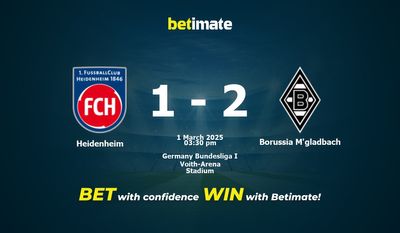 Pronóstico, cuotas y consejos de apuestas Heidenheim vs Borussia M'gladbach 01/03/2025