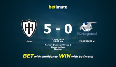 Predicción, probabilidades y consejos de apuestas Hinna vs Haugesund 2 02/06/2025