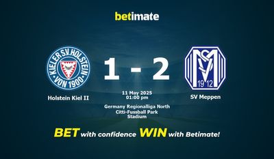 Holstein Kiel II vs SV Meppen: Pronóstico, cuotas y pronósticos de apuestas (11/05/2025)