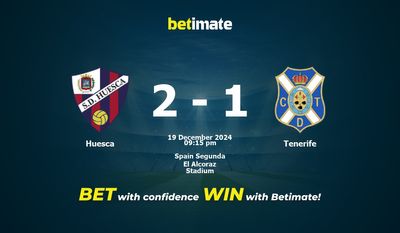 Pronóstico Huesca vs Tenerife, cuotas y consejos de apuestas 19/12/2024