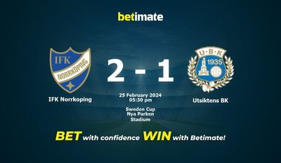 Predicción, cuotas y consejos de apuestas IFK Norrkoping vs Utsiktens BK 25/02/2024