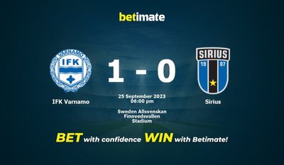 Predicción, cuotas y consejos de apuestas IFK Varnamo vs Sirius 25/09/2023