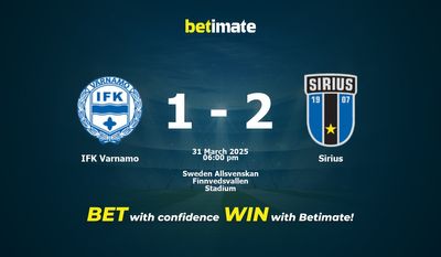Pronóstico, cuotas y pronósticos de apuestas para el partido IFK Varnamo vs. Sirius (31/03/2025)