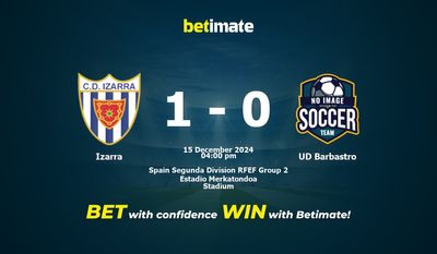 Pronóstico, cuotas y consejos de apuestas Izarra vs UD Barbastro 15/12/2024