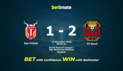 Predicción, cuotas y consejos de apuestas Jeju United vs FC Seúl 11/11/2023