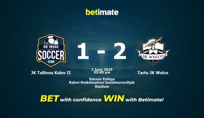 Predicciones, cuotas y consejos de apuestas de JK Tallinna Kalev II vs Tartu JK Welco 02/06/2025