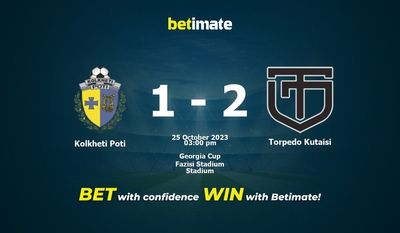 Predicciones, cuotas y consejos de apuestas de Kolkheti Poti vs Torpedo Kutaisi 25/10/2023