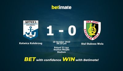 Predicción, cuotas y consejos de apuestas de Kotwica Kolobrzeg vs Stal Stalowa Wola 18/10/2023