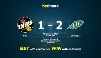 Predicción, cuotas y consejos de apuestas de KPV vs Ekenas IF 02/09/2023