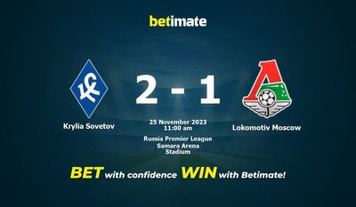 Predicciones, cuotas y consejos de apuestas de Krylia Sovetov vs Lokomotiv Moscú 25/11/2023