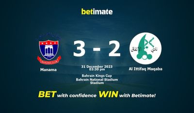 Predicción, probabilidades y consejos de apuestas Manama vs Al Ittifaq Maqaba 31/12/2023