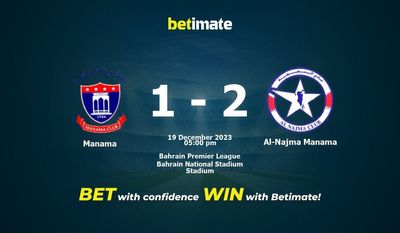 Manama vs Al-Najma Manama Predicción, probabilidades y pronóstico Consejos de apuestas 19/12/2023