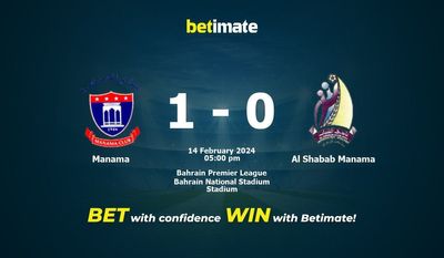 Predicción, probabilidades y consejos de apuestas Manama vs Al Shabab Manama 14/02/2024