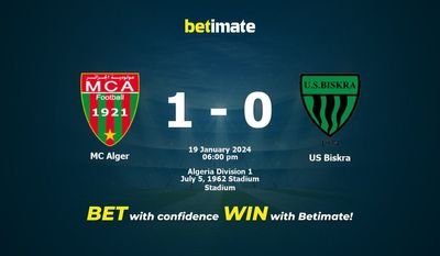 Predicción, cuotas y consejos de apuestas para MC Alger vs US Biskra 19/01/2024