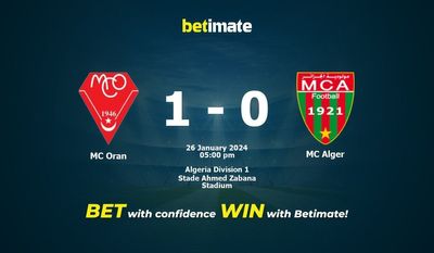 Predicción, cuotas y consejos de apuestas MC Oran vs MC Alger 26/01/2024