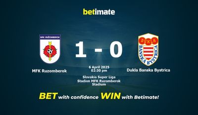 Predicciones, cuotas y consejos de apuestas para MFK Ruzomberok vs Dukla Banska Bystrica 06/04/2025