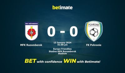 Predicciones, cuotas y consejos de apuestas de MFK Ruzomberok vs FK Pohronie 13/01/2024