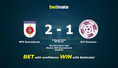 Predicciones, cuotas y consejos de apuestas de MFK Ruzomberok vs KFC Komarno 08/03/2025