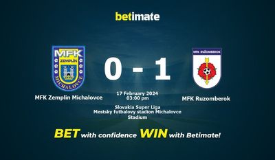 Predicciones, cuotas y consejos de apuestas de MFK Zemplin Michalovce vs MFK Ruzomberok 17/02/2024