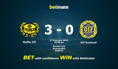 Predicción, cuotas y consejos de apuestas de Mjallby AIF vs GIF Sundsvall 17/02/2024