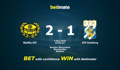 Pronóstico, cuotas y pronósticos de apuestas para el partido Mjallby AIF vs. IFK Goteborg (05/04/2025)