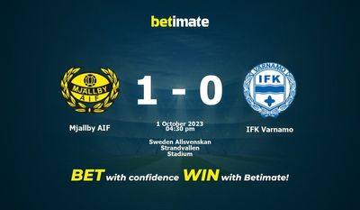 Predicción, probabilidades y consejos de apuestas Mjallby AIF vs IFK Varnamo 01/10/2023
