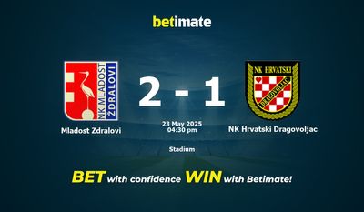 Predicciones, cuotas y consejos de apuestas de Mladost Zdralovi vs NK Hrvatski Dragovoljac 23/05/2025