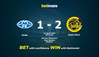 Predicción, cuotas y consejos de apuestas para Molde vs Bodo/Glimt 21/04/2025