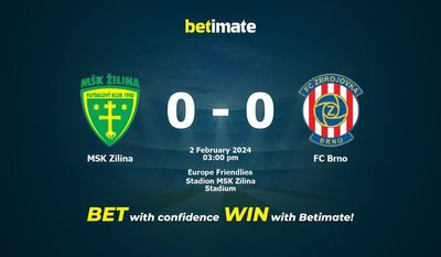 Predicción, cuotas y consejos de apuestas MSK Zilina vs FC Brno 02/02/2024